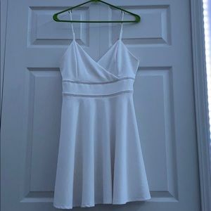 mini white spaghetti strap dress only worn once